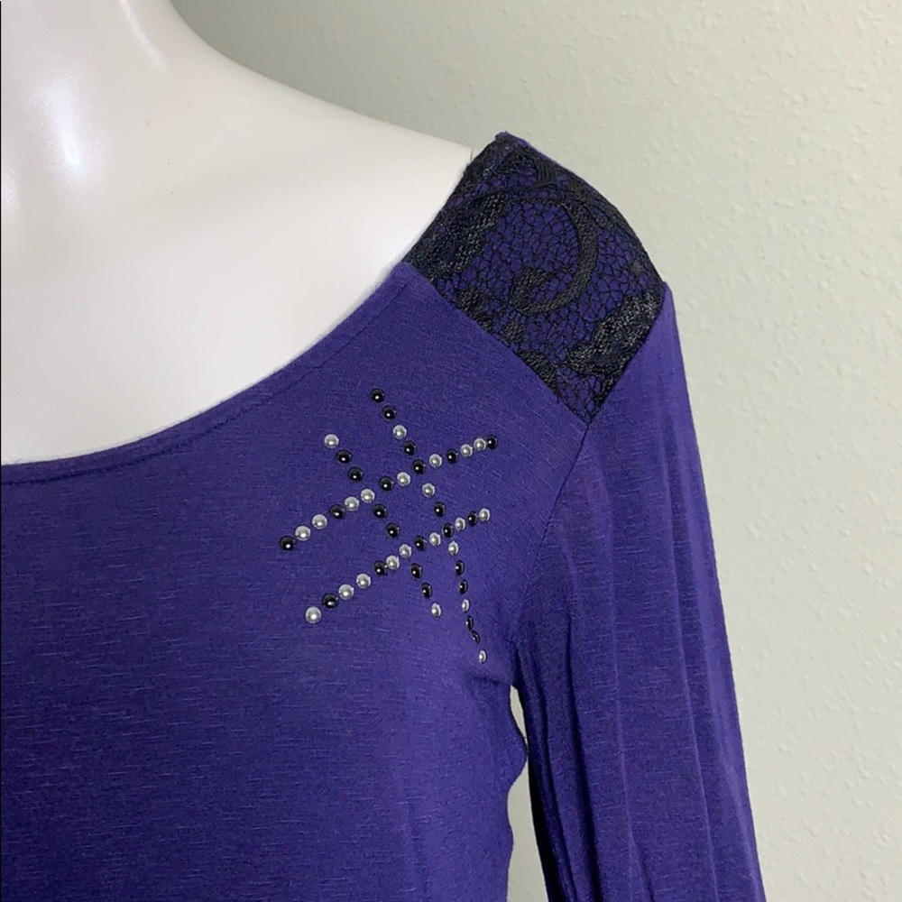 Blue Long Sleeve with lace bow - Picture 6 of 6